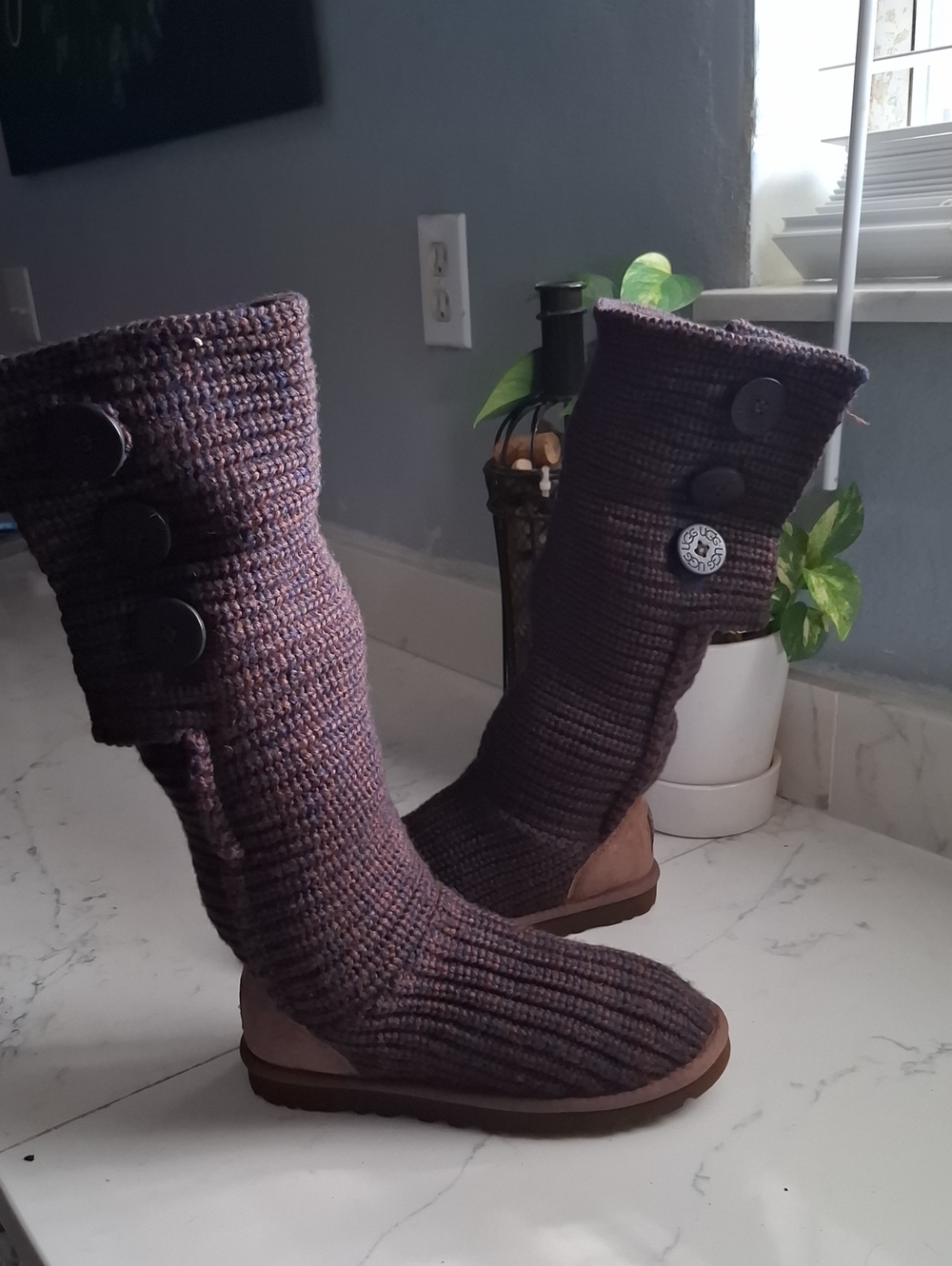 Ugg Cardy Knit Button Mid-Calf Women's Boots